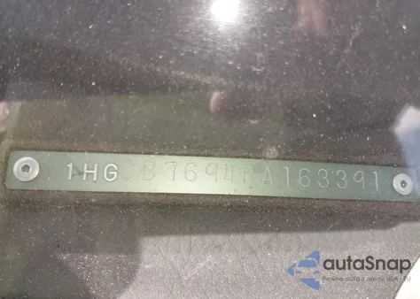 1993 Honda Accord 10Th Anniversary из США, поврежденный, VIN 1HGCB7694PA163391